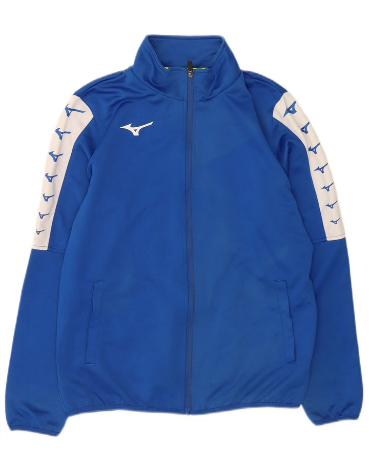 Mizuna Hombre Chaqueta superior de chándal con gráfico Poliéster color block en azul medio