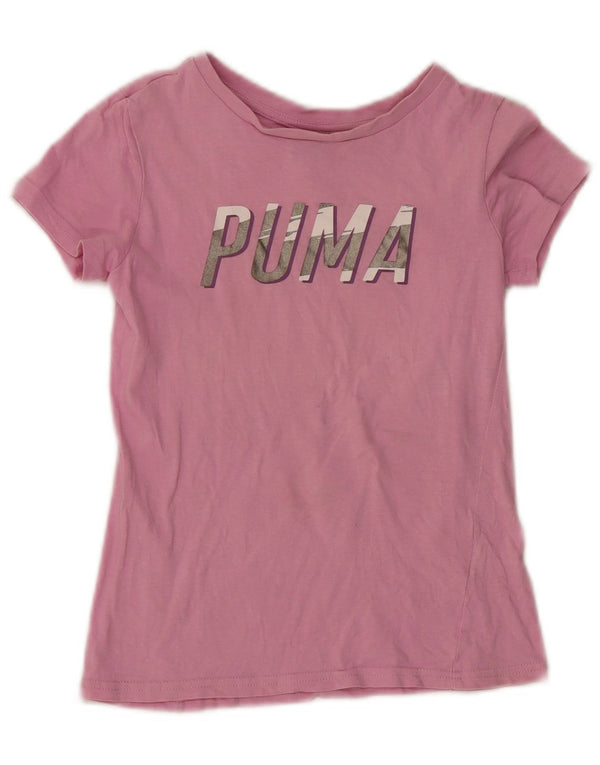 Puma Camiseta gráfica para niña 9-10 años Morado