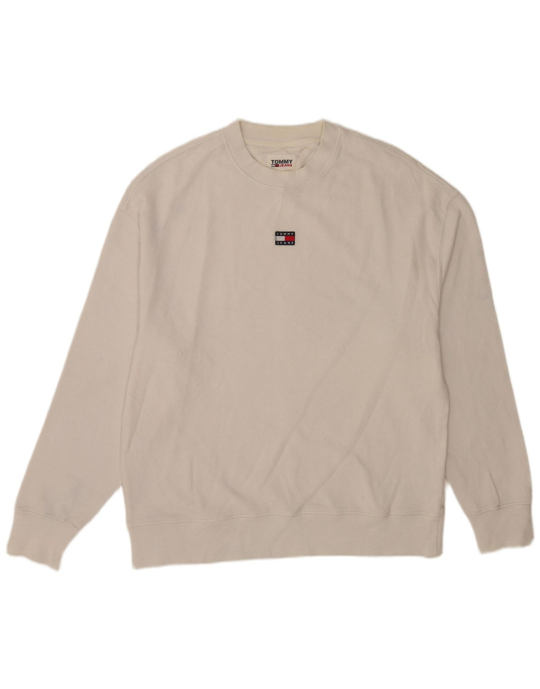 Tommy Hilfiger Hombre Sudadera Jumper Medium Blanco Algodón