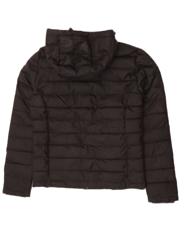 Superdry Mens Hooded Padded Jacket UK 38 Medium Black Polyester