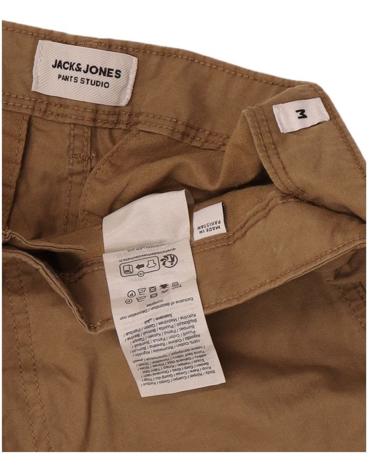 Jack & Jones Mens Cargo Shorts Medium W32 Algodón Beige