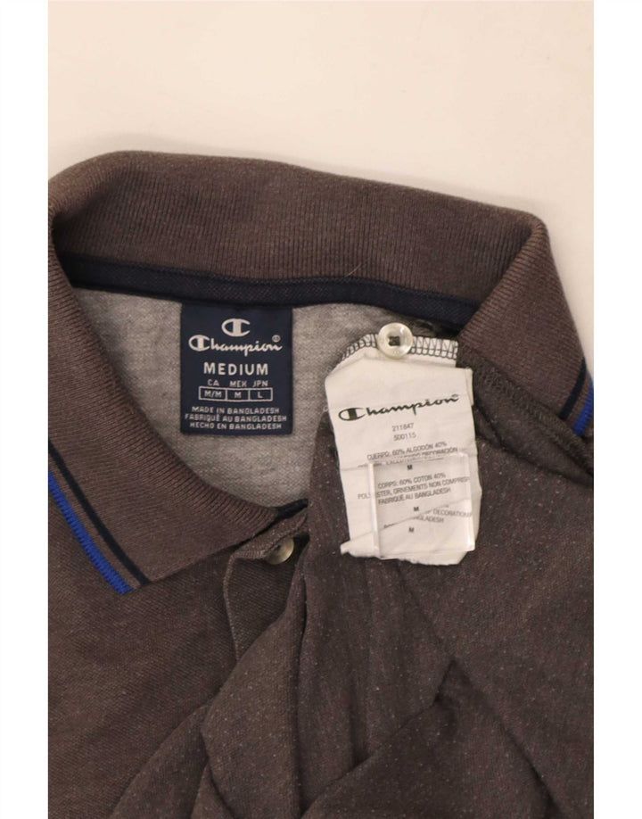 Champion Polo Para Hombre De Algodón A Rayas Gris Medio