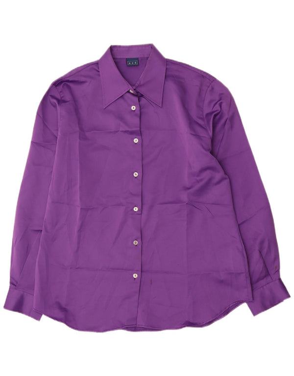 Y Blusa Camisa Mujer IT 48 XL Poliéster Morado