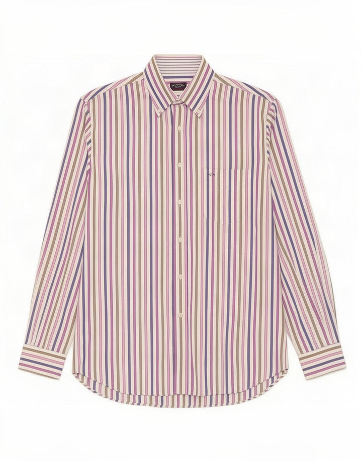 Paul & Shark Camisa para hombre Talla 42 Grande Rayas multicolores
