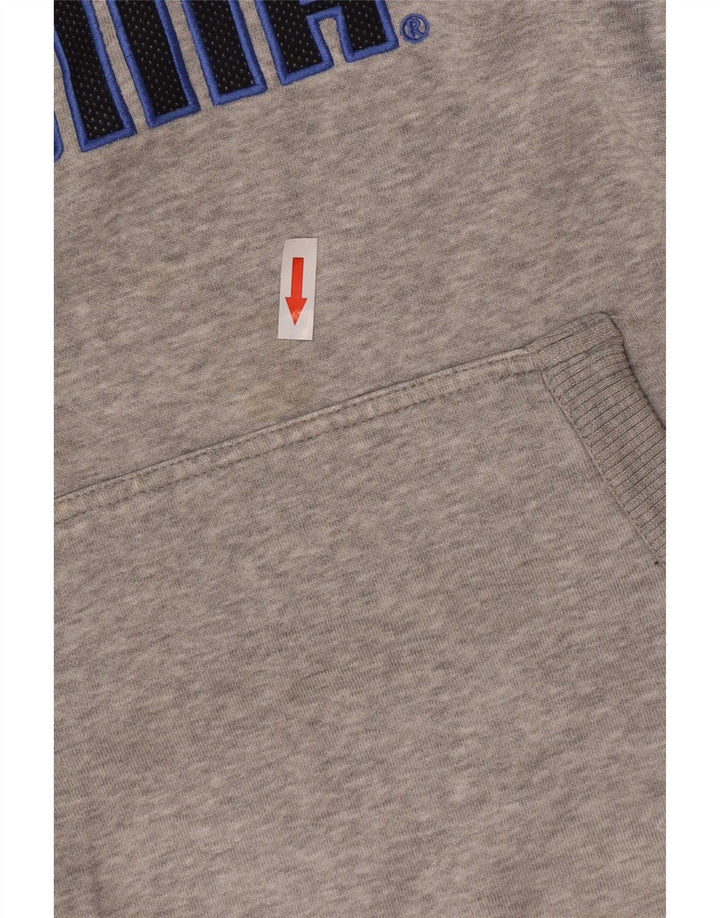 Puma Sudadera con capucha gráfica para hombre, talla pequeña, gris moteado