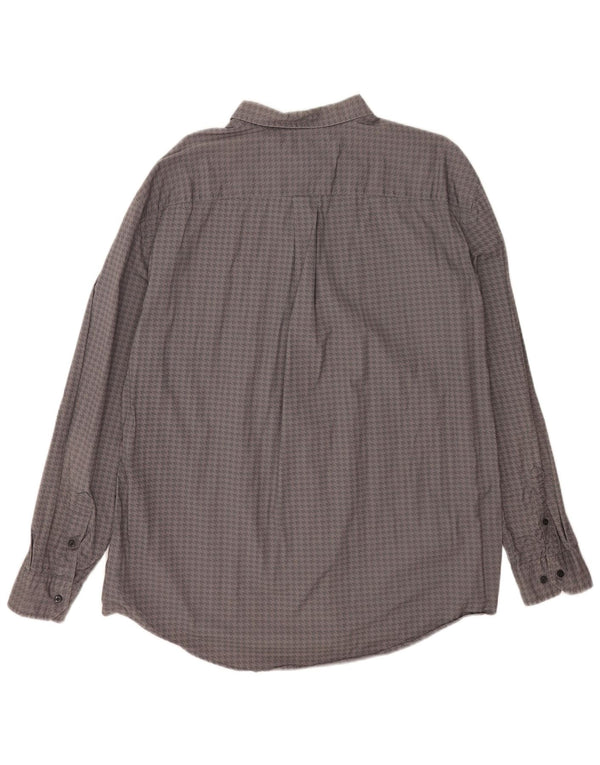 Tommy Hilfiger Camisa de ajuste personalizado para hombre 2XL Algodón de pata de gallo gris