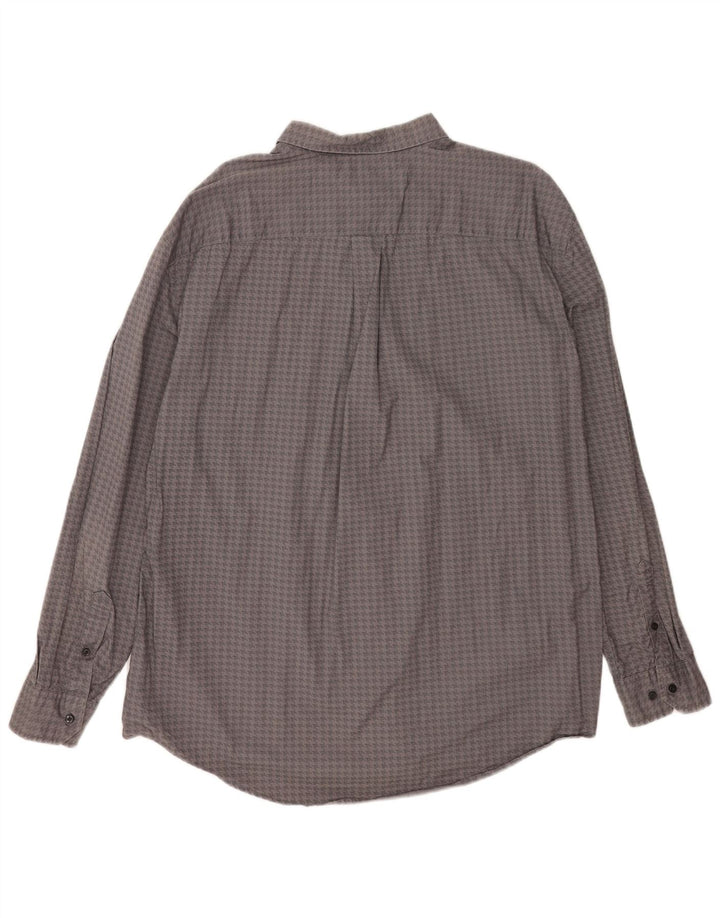 Tommy Hilfiger Camisa de ajuste personalizado para hombre 2XL Algodón de pata de gallo gris