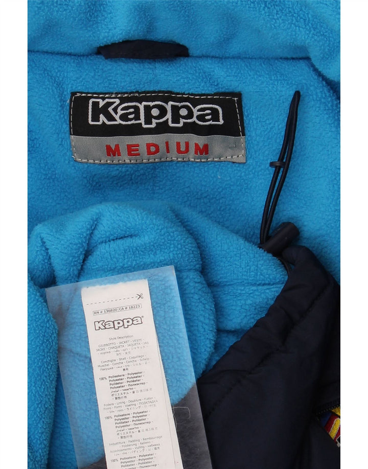 Kappa Chaqueta cortavientos gráfica para hombre UK 38 Medium Azul marino