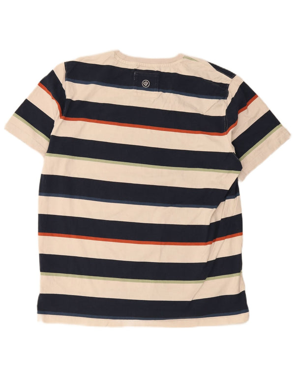 Camiseta Hombre Fat Face Top XL Azul Marino Rayas Algodón