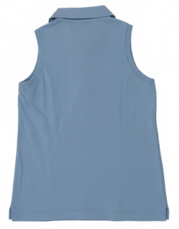 Sergio Tacchini Polo sin mangas para mujer UK 42 Algodón azul medio
