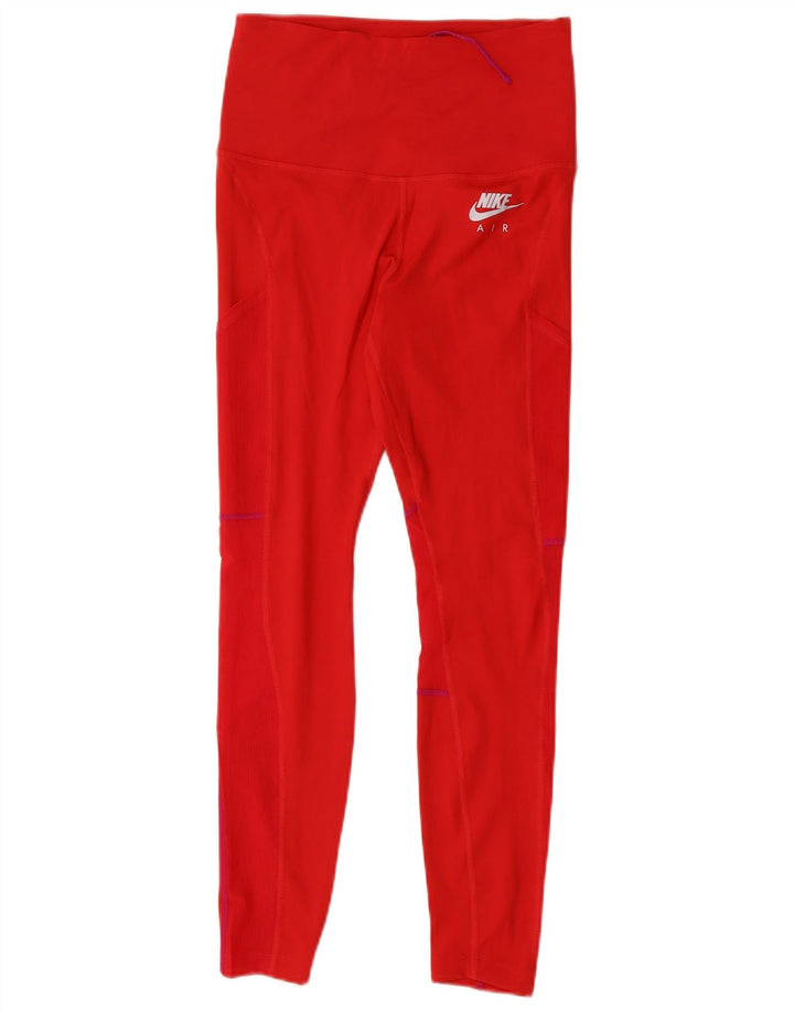 Leggings NIKE Dri Fit para mujer UK 8 Small Poliéster rojo