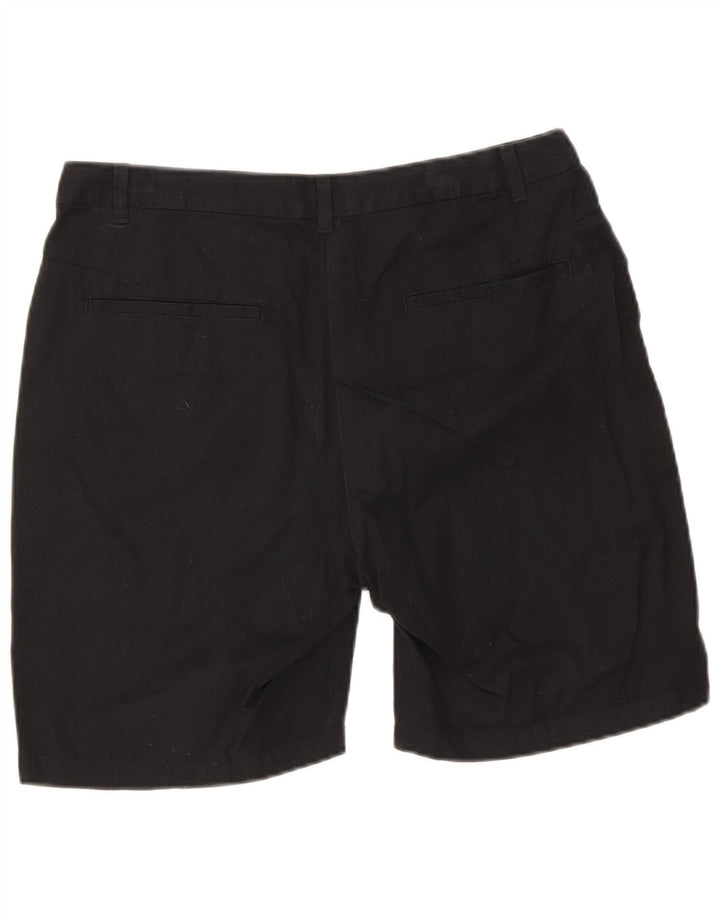 Marks & Spencer Pantalones cortos chinos para mujer UK 12 Medium W30 Algodón negro
