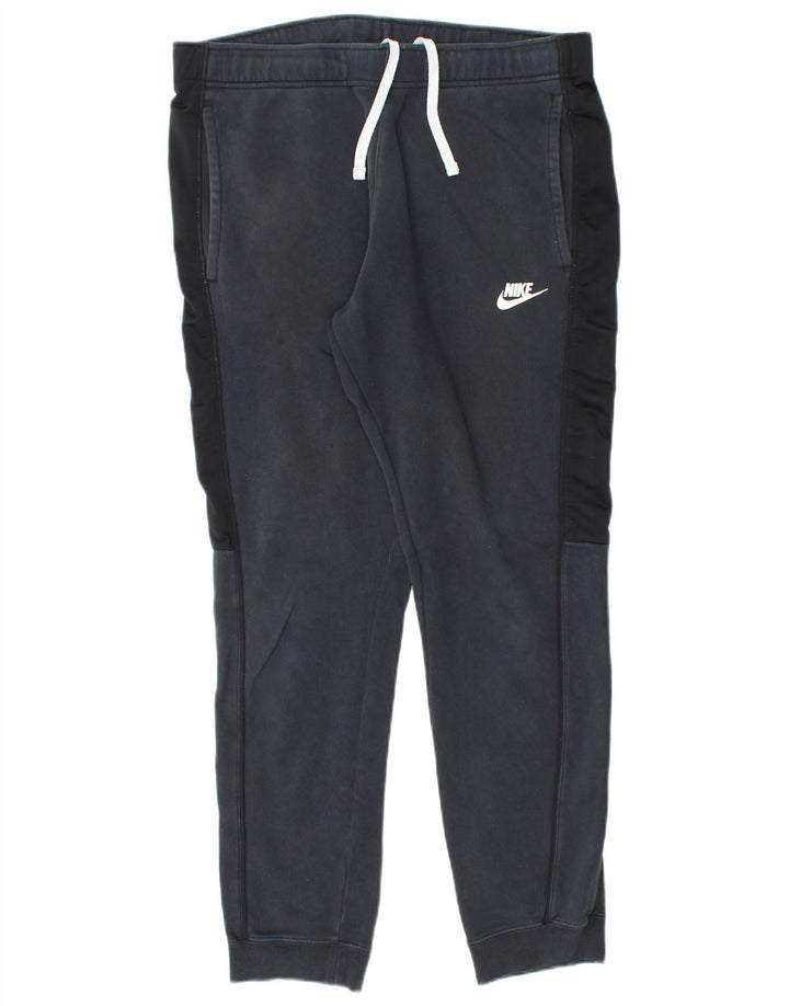 NIKE Hombre Pantalones de chándal Joggers Medium Black Colourblock Cotton