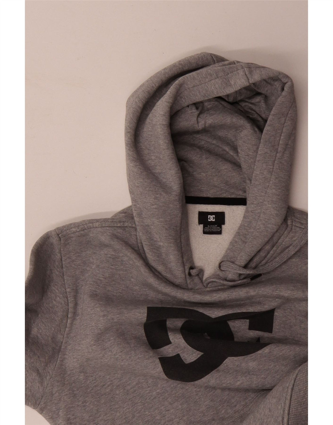 DC Hombre Sudadera Con Capucha Gráfica Jersey Pequeño Gris Algodón