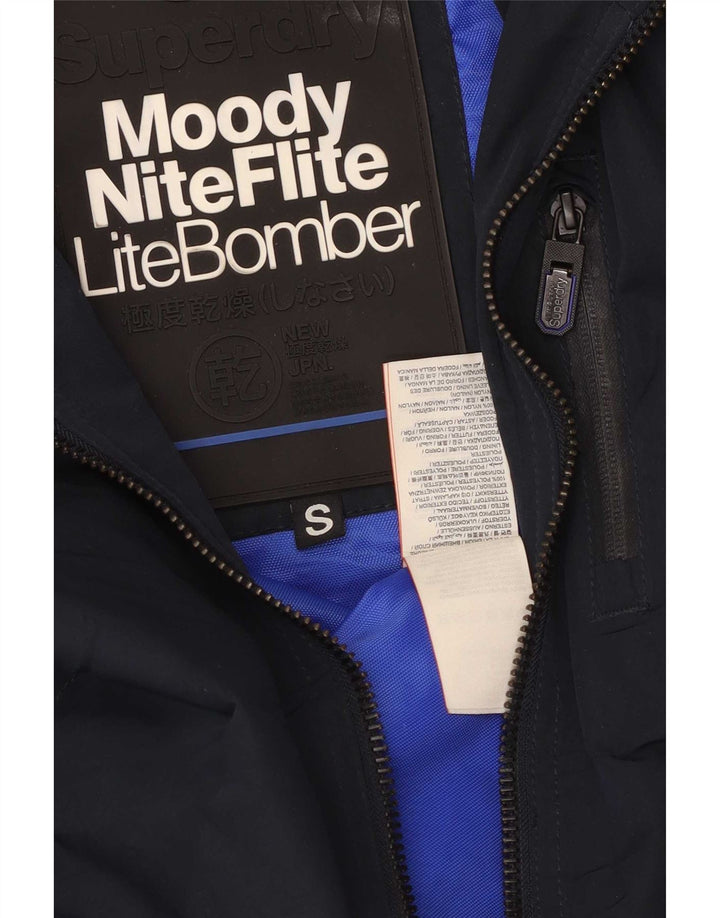 Superdry Chaqueta Bomber para Hombre UK 36 Small Poliéster Azul Marino