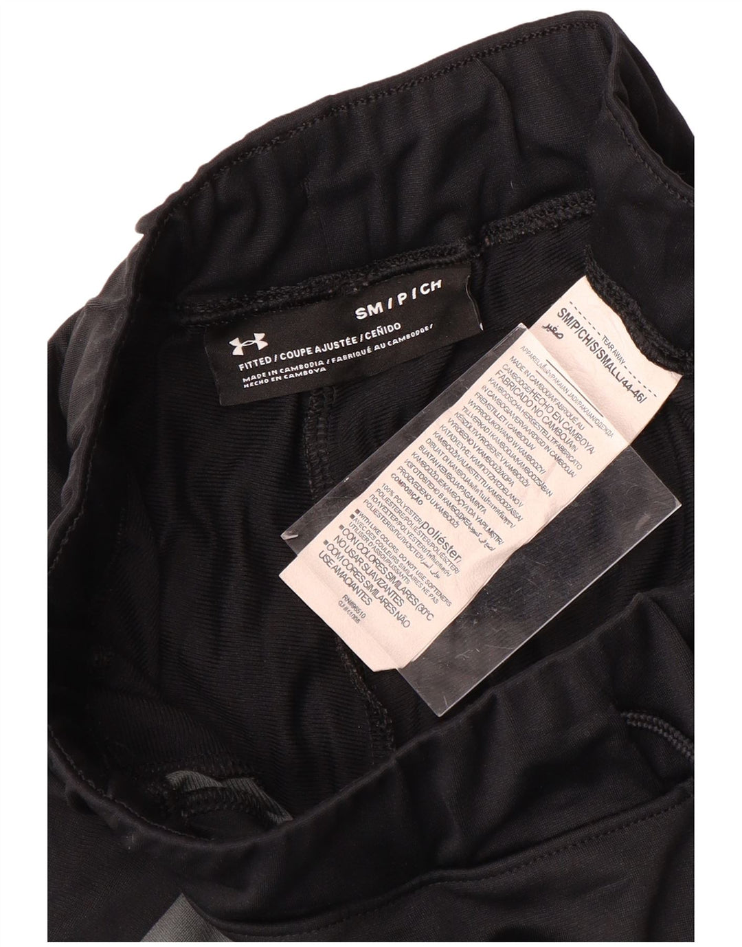 UNDER ARMOUR Pantalón de chándal para hombre Pequeño poliéster color block negro