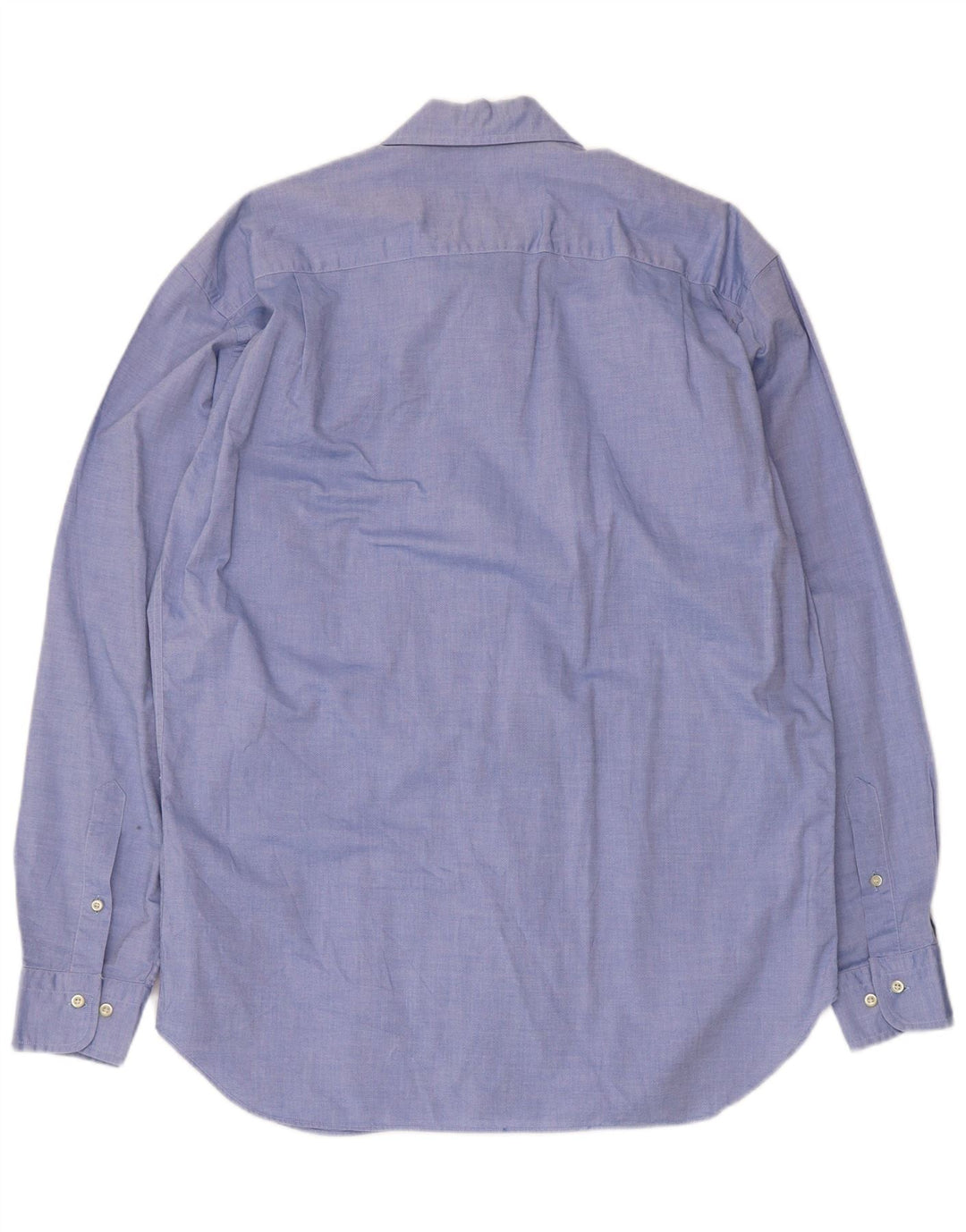 Camisa Hombre Trussardi Jeans Talla 40 15 1/2 Azul Medio Algodón