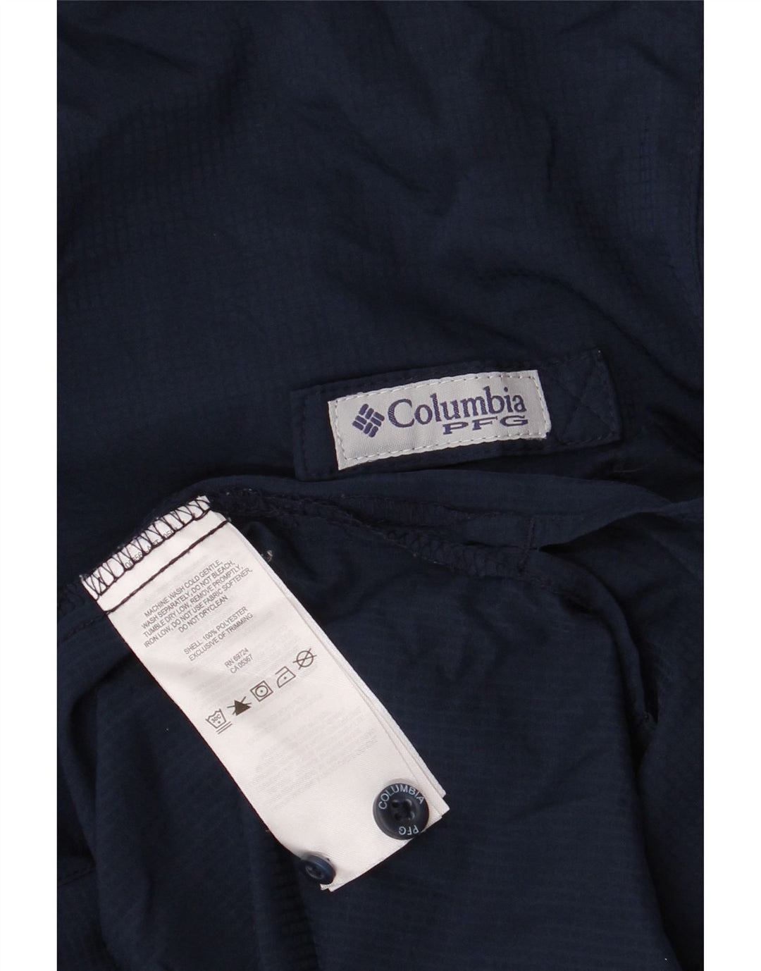 Camisa Columbia Omni-Shade para hombre grande poliéster a cuadros azul marino