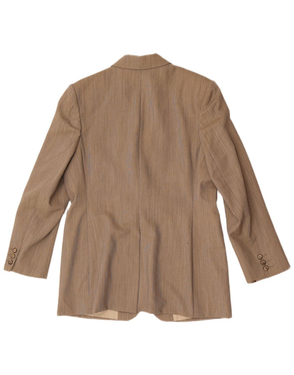 Marks & Spencer Chaqueta tipo blazer con 1 botón para mujer UK 44 Grande Marrón Lana nueva