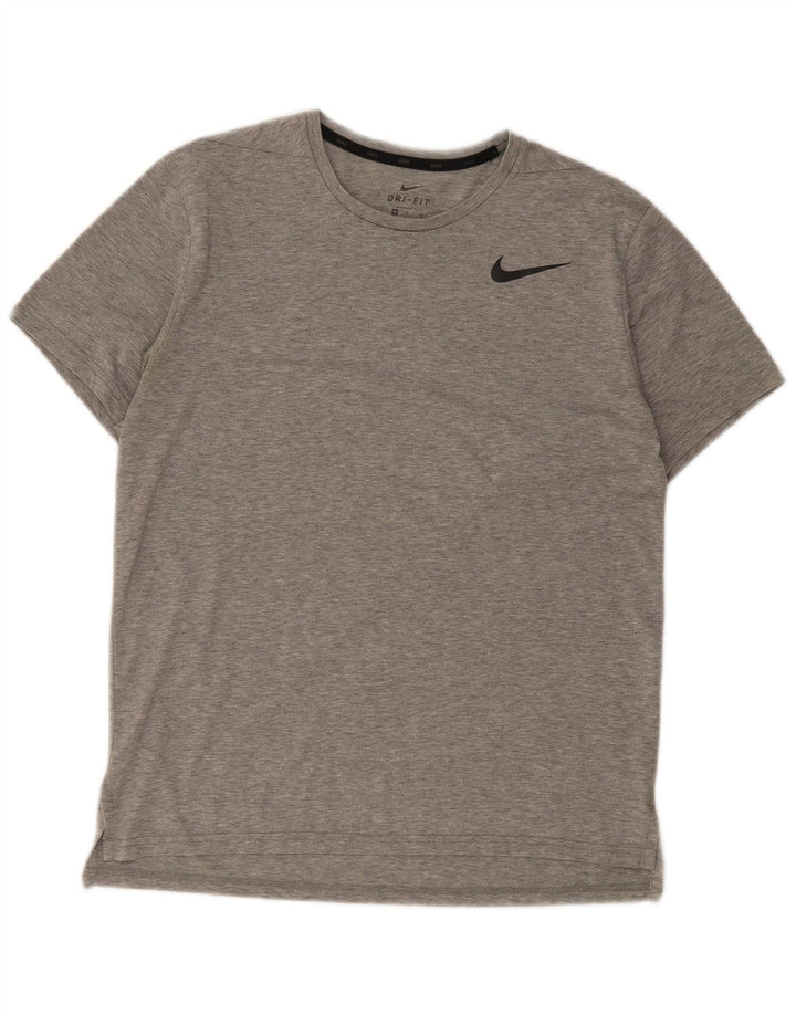 Camiseta Nike Dri Fit para hombre Top poliéster moteado gris medio