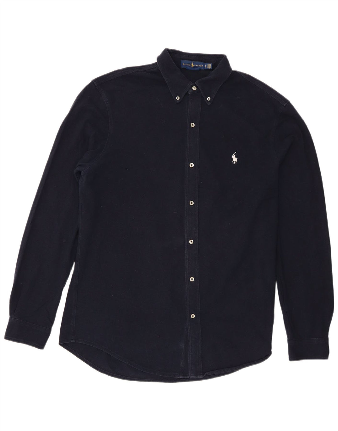 Camisa Ralph Lauren para hombre grande de algodón azul marino