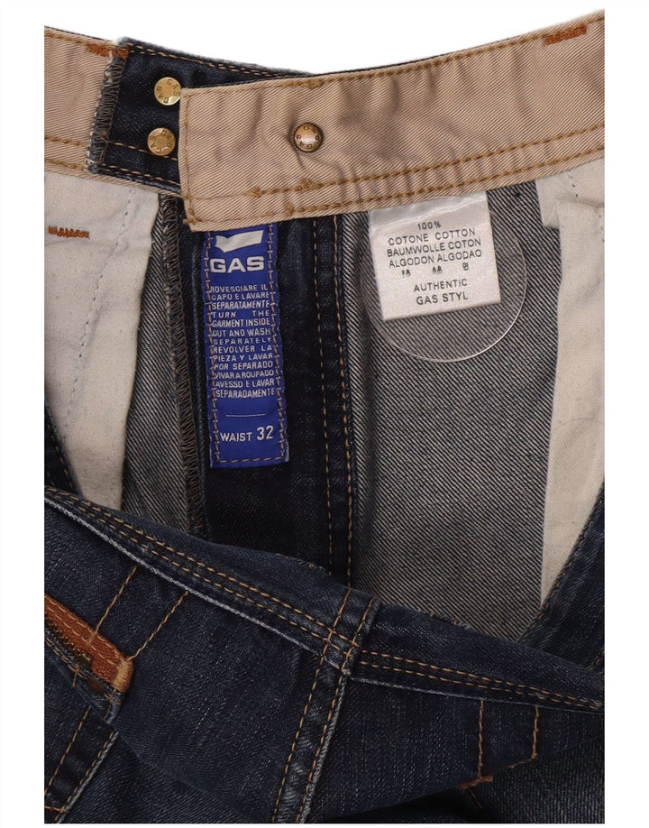 Vaqueros rectos para hombre Gas W32 L31 Algodón azul
