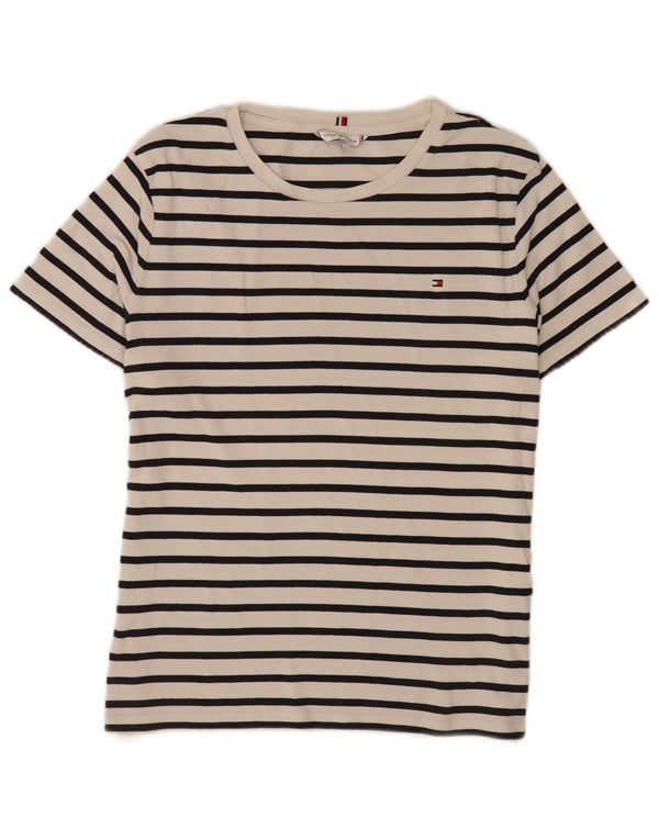 Tommy Hilfiger Camiseta para Mujer Top UK 20 2XL Blanco Rayas Náutica