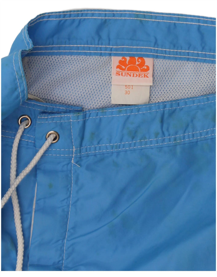 Bañador Sundek Hombre De Nylon A Rayas Azul Medio