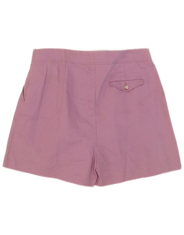 Marks & Spencer Pantalones cortos chinos con cintura alta para mujer UK 40 Large W38 Lila