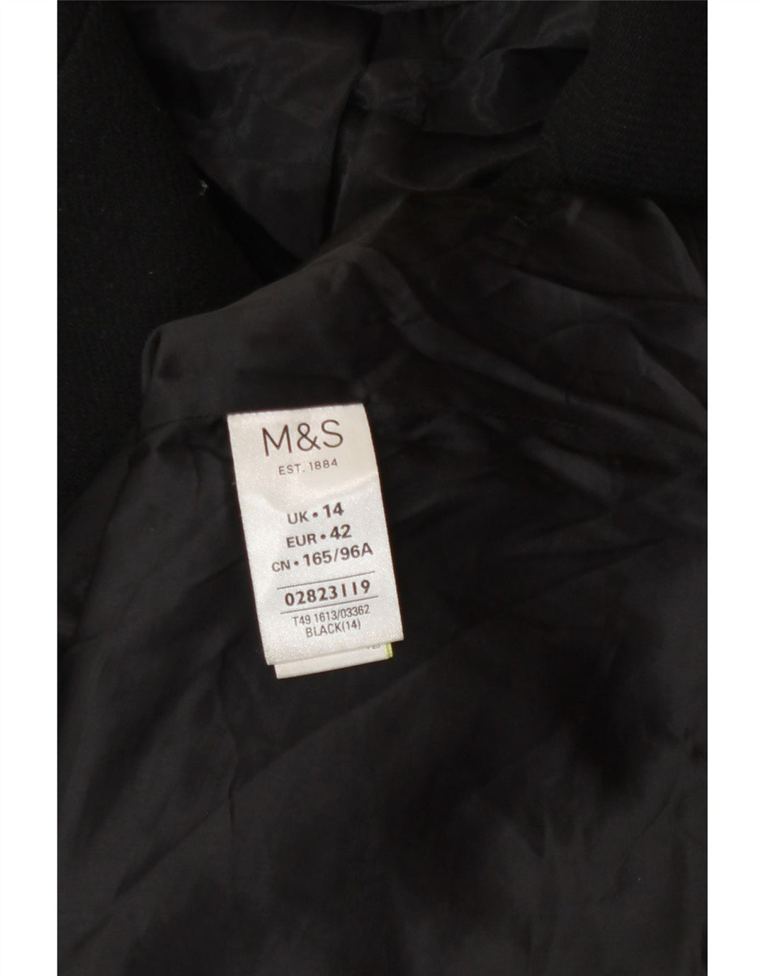 Marks & Spencer Chaquetón para mujer UK 44 Grande Poliéster negro