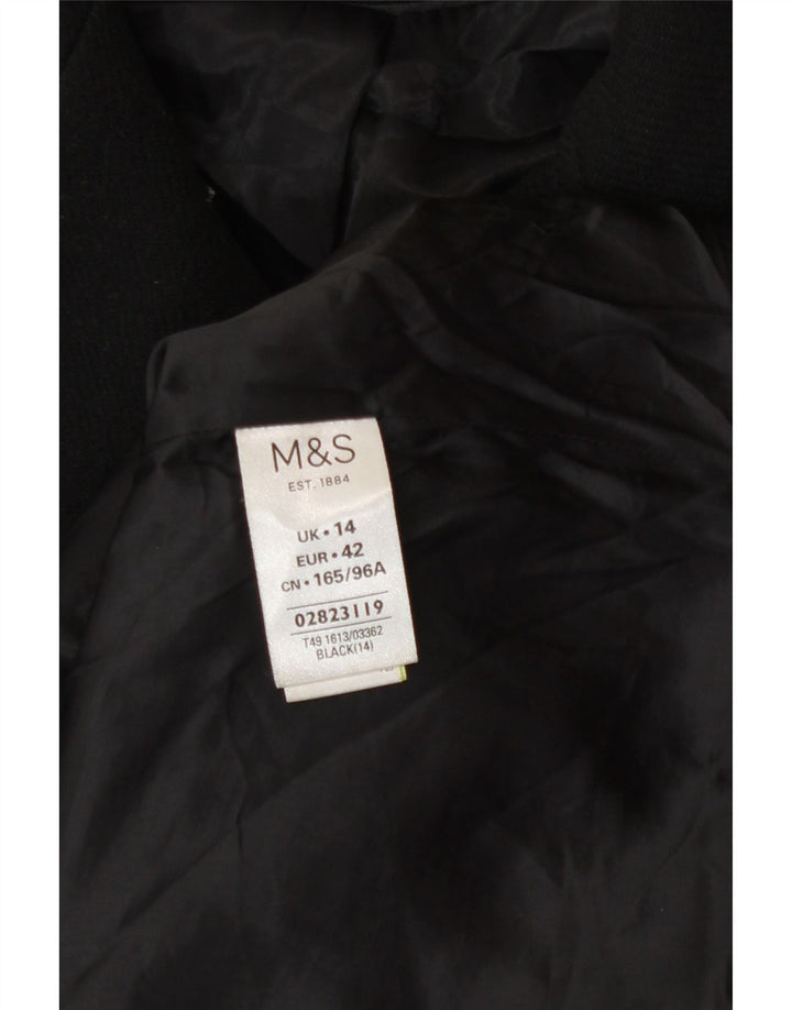 Marks & Spencer Chaquetón para mujer UK 44 Grande Poliéster negro