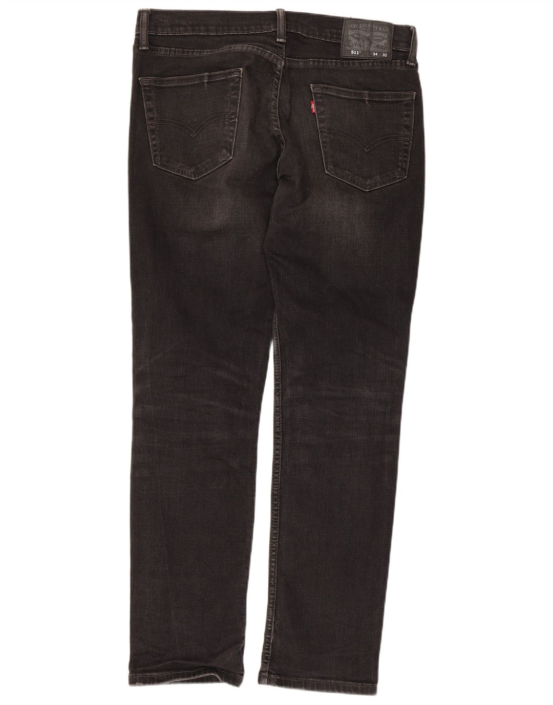 Levi's Hombre 511 Slim Jeans W34 L32 Algodón Negro