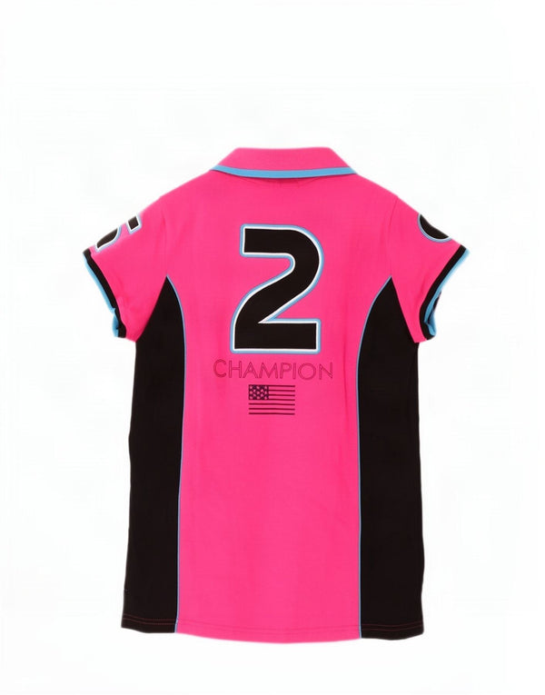 Asociación de Polo de EE. UU. Camisa estampada para mujer UK 44 Grande Color rosa