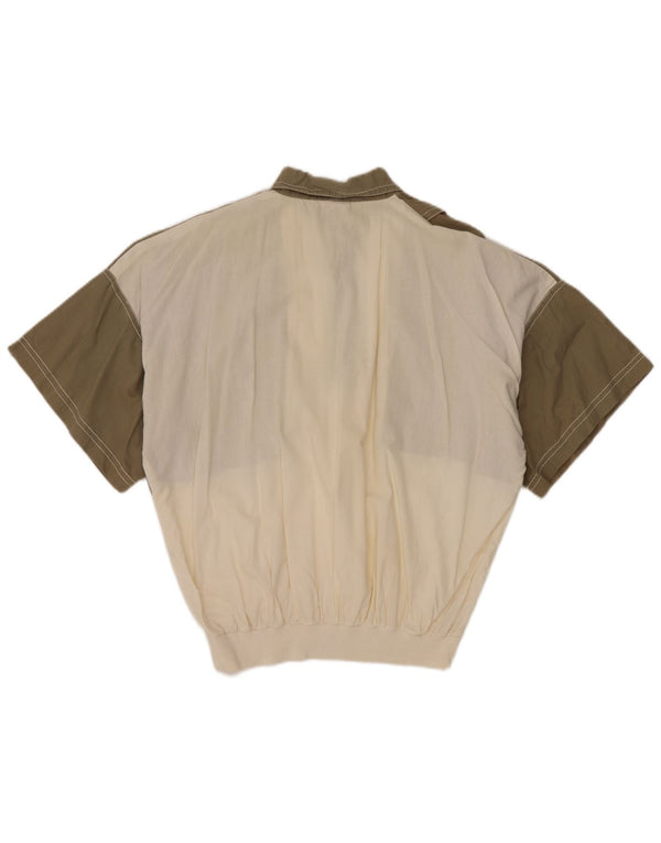New Fast Camisa pulóver de manga corta para hombre EU 48/50 Medium Khaki Colourblock