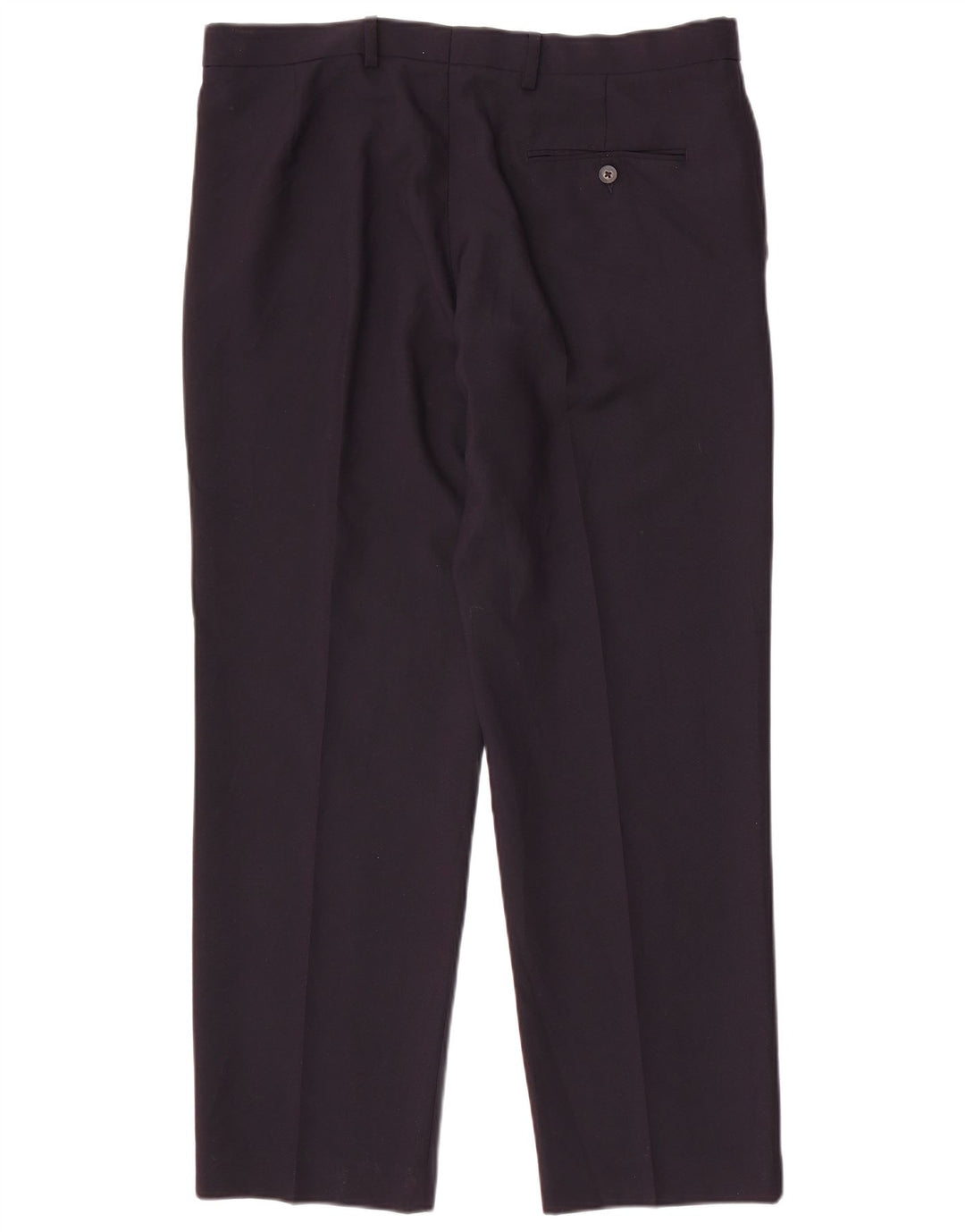 Marks & Spencer Pantalón de traje de corte regular para hombre W36 L29 Poliéster azul marino