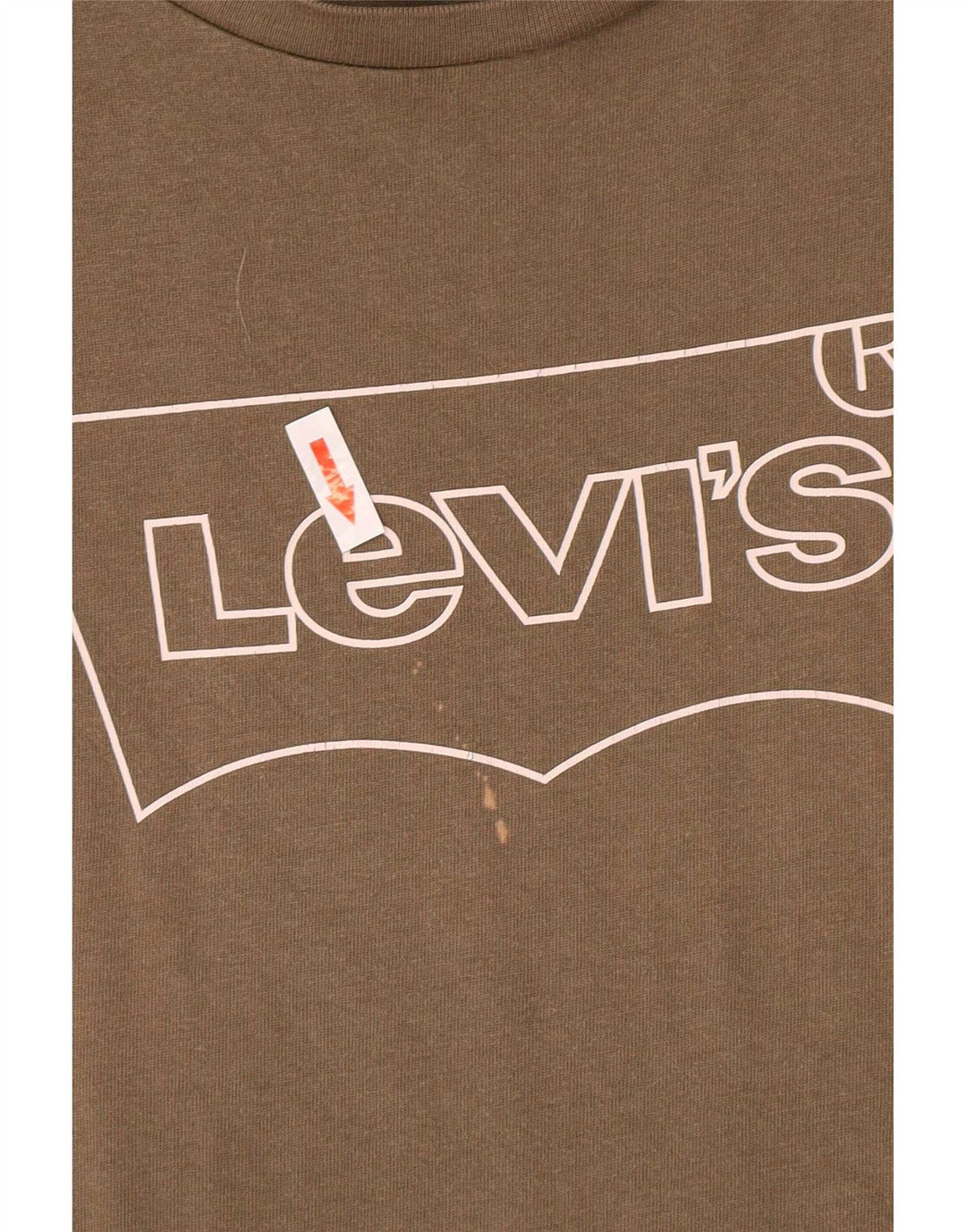 Levi's - Camiseta gráfica para mujer, talla 40, color caqui mediano
