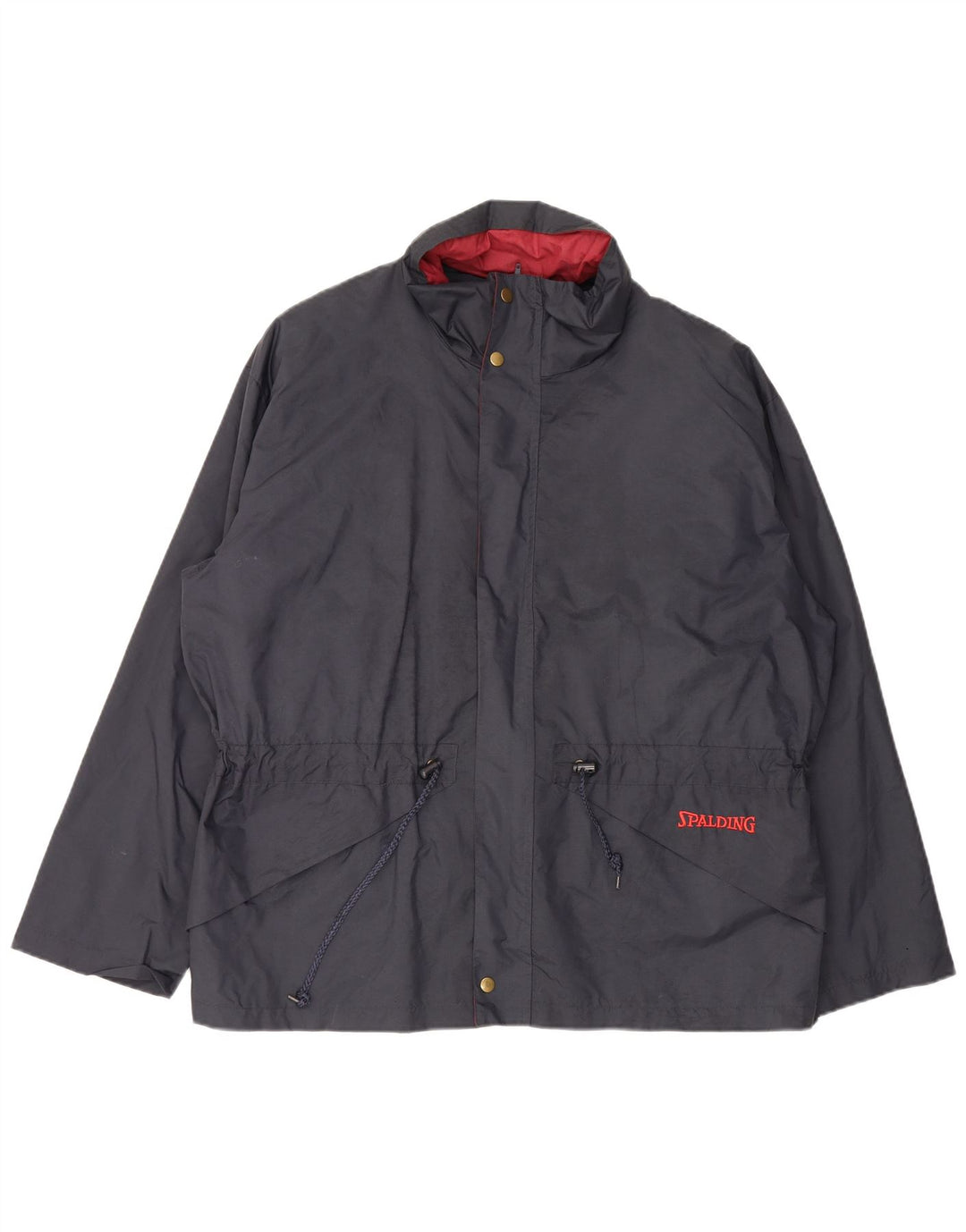 Chaqueta impermeable Spalding para hombre UK 42 XL Nylon azul marino