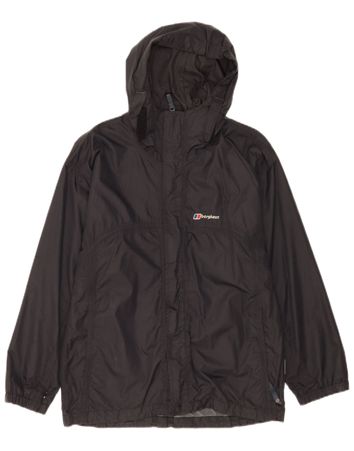 Berghaus Chubasquero con capucha para niños 11-12 años Nylon negro
