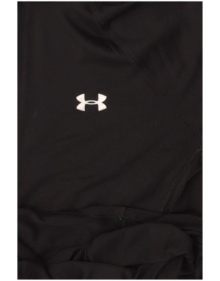 UNDER ARMOUR Top de chándal con cuello y cremallera para mujer Reino Unido 12 Mediano Negro