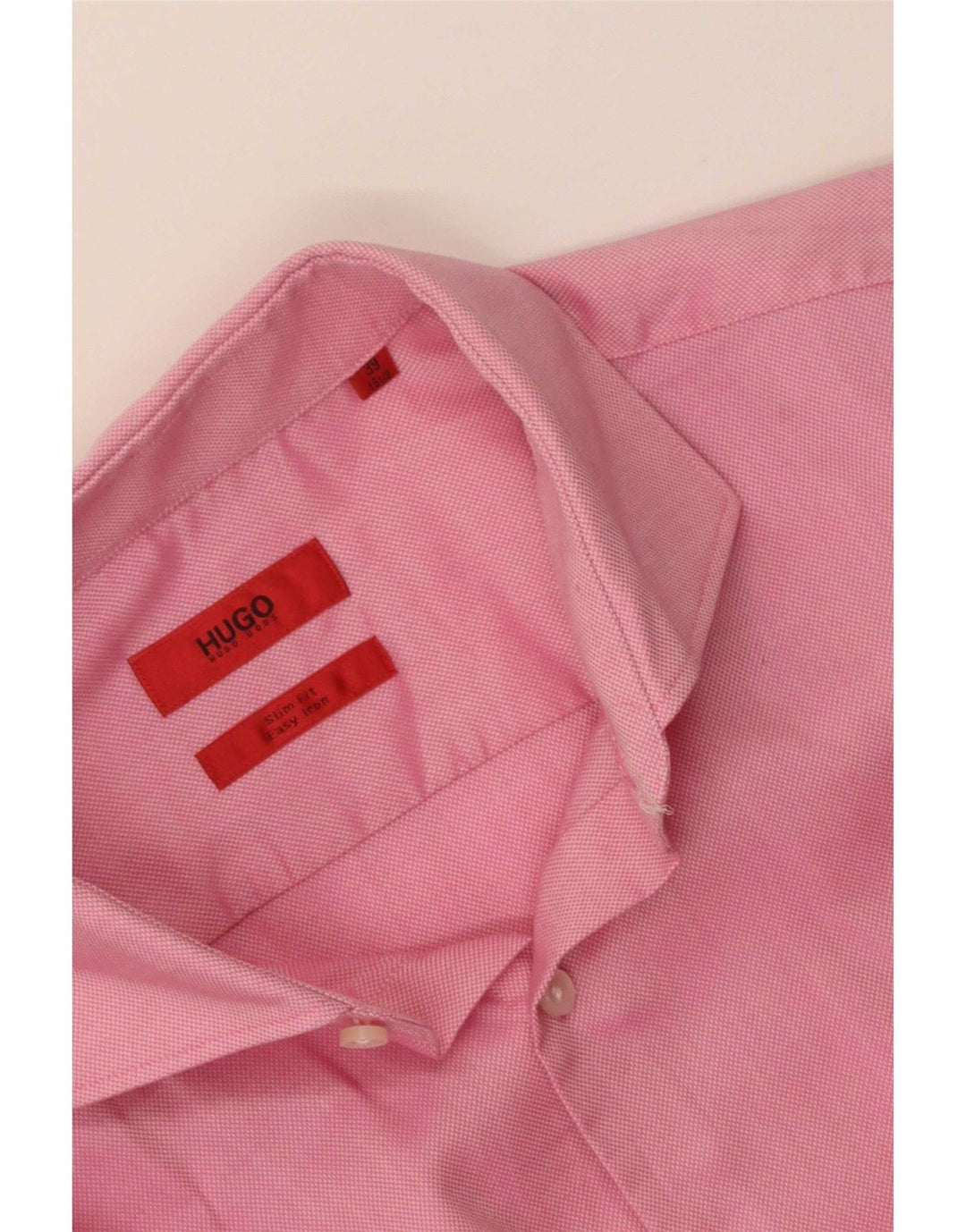 Hugo Boss Camisa Slim Fit para hombre Talla 39 15 1/2 Mediano Rosa