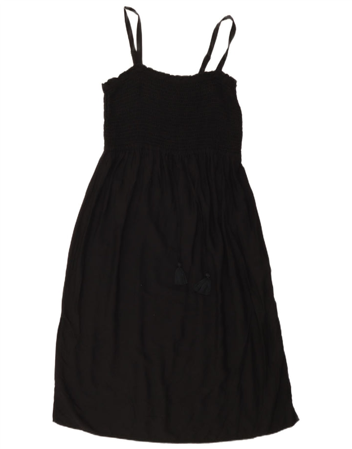 Marks & Spencer Vestido lencero para mujer UK 46 Grande Viscosa negra
