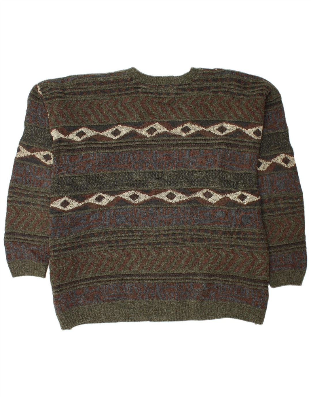 LONDON FOG Suéter con cuello en V para hombre 3XL Caqui Fair Isle