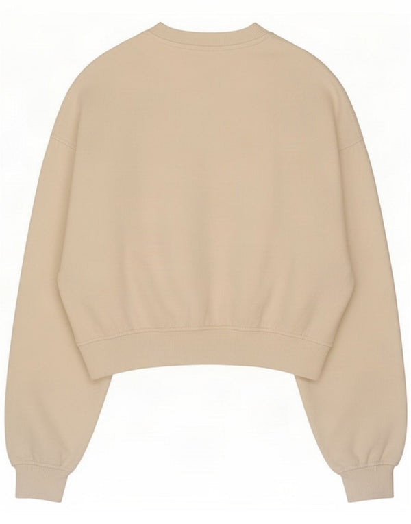 Zara Mujer Crop Sudadera extragrande Jersey UK 10 Small White Cotton  Descripción del producto Tamaño de la etiqueta: