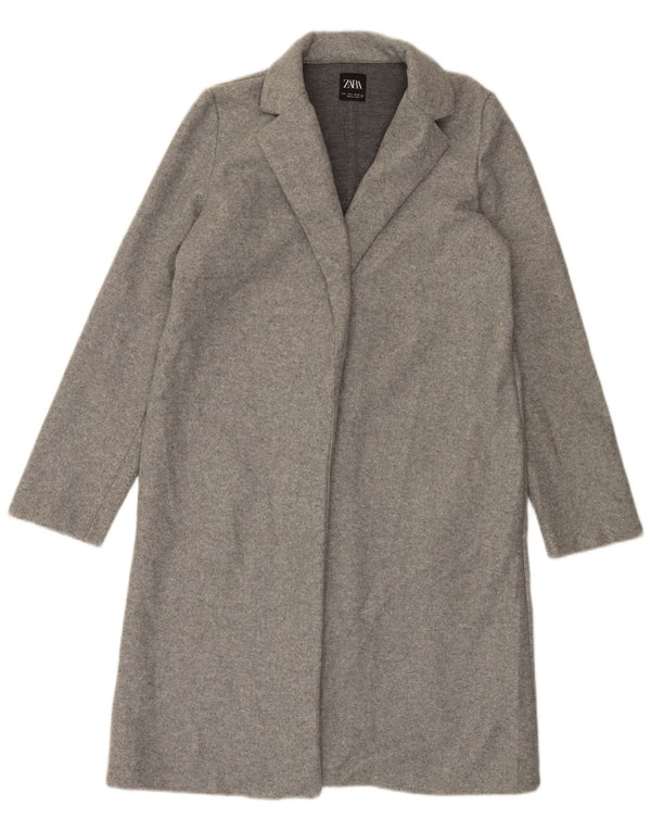Zara Mujer Abrigo Abierto UK 10 Small Gris