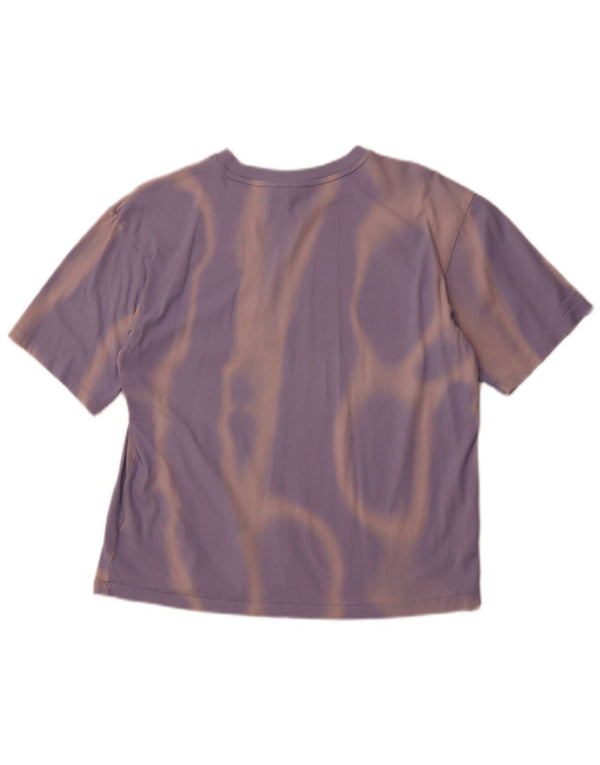 ADIDAS Camiseta para mujer Top UK 4/6 XS Algodón teñido anudado morado