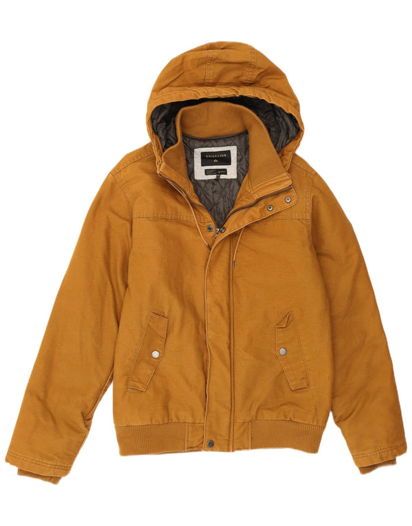 Quiksilver Chaqueta Bomber con Capucha para Hombre UK 36 Small Beige Cotton