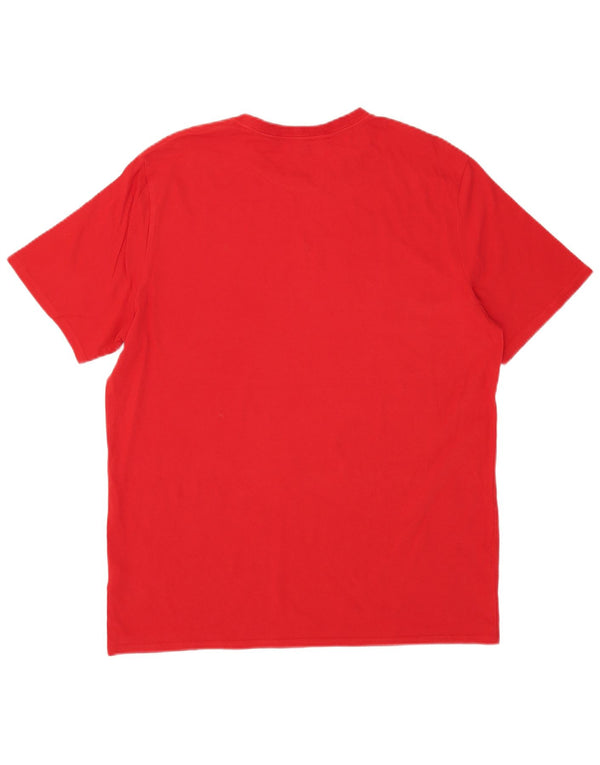 CALVIN KLEIN Camiseta gráfica para hombre Top grande de algodón rojo