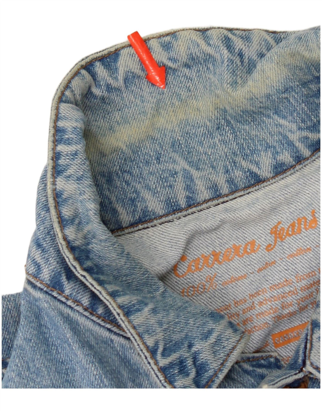 Carrera Chaqueta vaquera para hombre UK 40 Grande Algodón azul