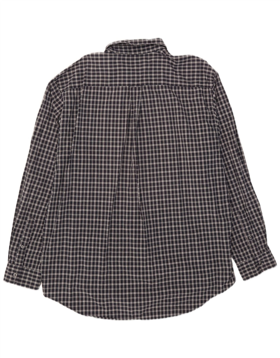 Nautica Camisa Hombre XL Azul Marino Cuadros Algodón