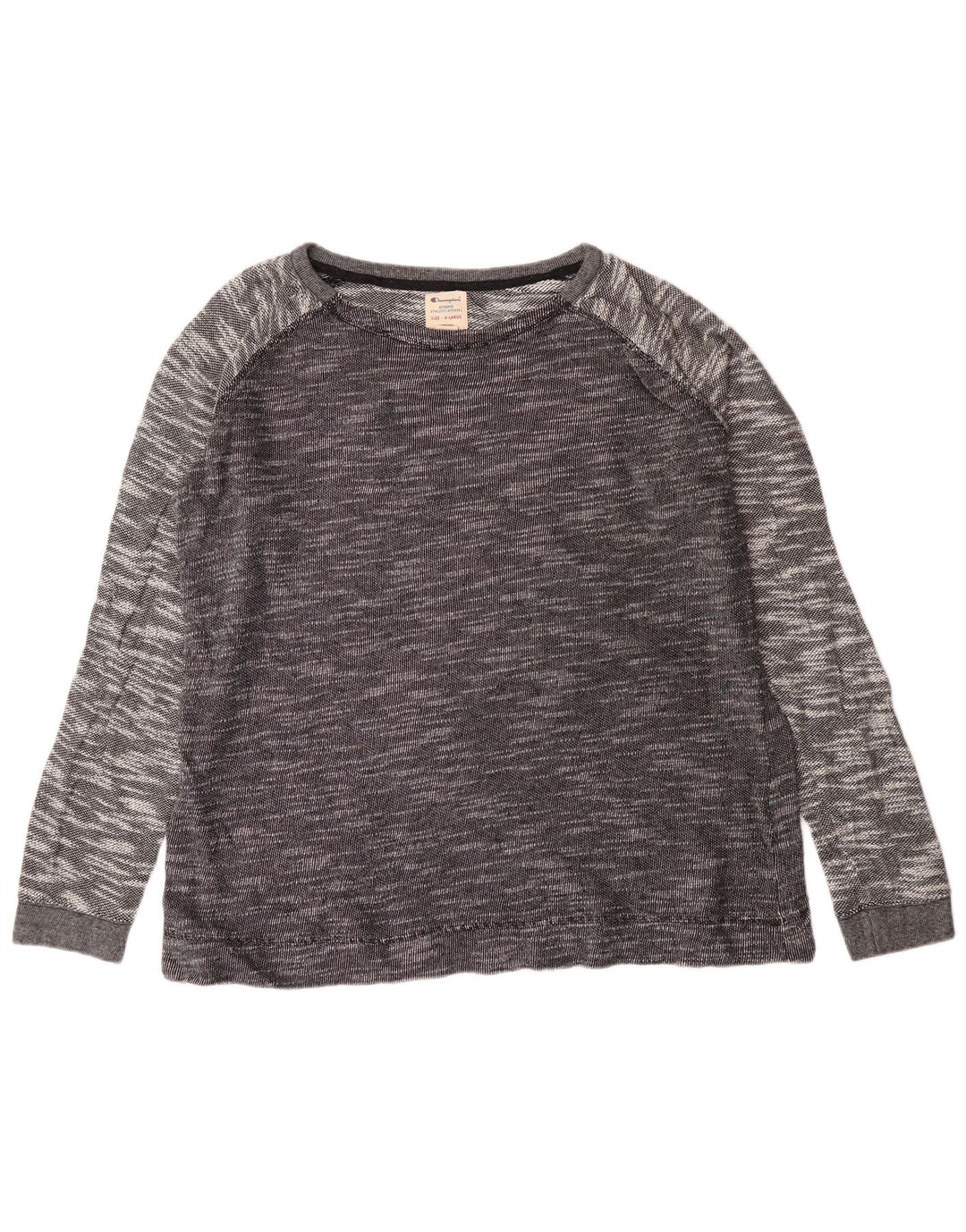 Champion Camiseta de manga larga para mujer UK 40 XL Algodón moteado gris